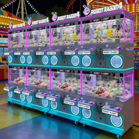 Игровой автомат Super Claw Crane для 4 игроков: аркадная игра для взаимодействия родителей и детей с призами в виде плюшевых мишек-брелоков, для парков и торговых автоматов