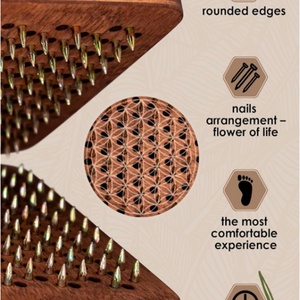 Tabla Sadhu de Madera Hecha a Mano con Clavos de Cobre, Herramienta Premium para Yoga, Meditación y Sesiones de Entrenamiento - Product Image 5