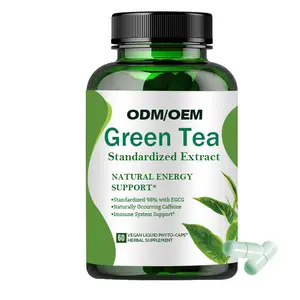 Fourniture OEM Supplément à base de plantes Extrait de thé vert Capsules de L-théanine pour la perte de poids Brûleur de graisse Capsule de thé vert mince