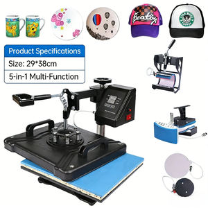 Presse à chaud multifonctionnelle 5 en 1 de 29*38 cm avec tête rotative pour T-shirts, mugs, coques de téléphone - Product Image 4