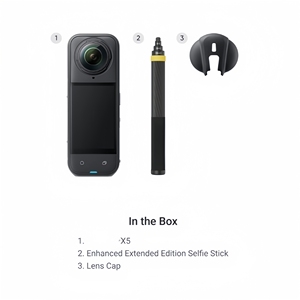 Insta360 X5 nessun Drone nessun problema Bundle telecamera ad azione panoramica ad alta definizione, Stick Selfie in edizione estesa Premium potenziato - Product Image 1