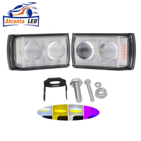 3 Inch 50W Truck LED Work Light Running Lights 3 Sides Lighting RGB Spot Flood Beam for Motorcycle Tractor Offroad Accessories