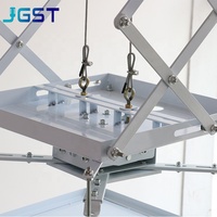 JGST Garantie 3 ans Support de levage pour projecteur à capacité de charge de 50 kg, élévateur à ciseaux transversal de plafond 0-7 m pour salle de réception, mariage, église, salle de conférence