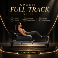 Machine de Pilates Reformer à rail complet, durable, avec logo personnalisé, cadre en alliage d'aluminium, équipement de fitness pour studio, OEM ODM