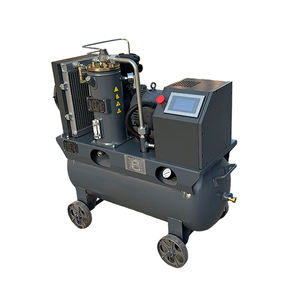 Kompresor Udara Sekrup VSD 7.5kW/10HP dengan Tangki 120L & Roda, 39CFM&120PSI, 380V/50Hz Tiga Fasa, Mobilitas Dua-dalam-Satu - Product Image 3
