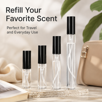 Flacon de parfum en verre vide rechargeable avec atomiseur à pompe, conteneur de parfum de voyage, boîte cadeau portable pour huiles essentielles, OEM ODM