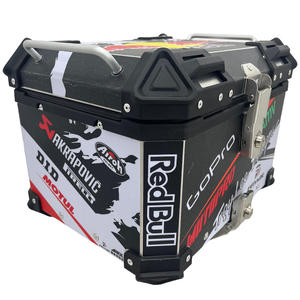 Baúl Trasero para Motocicleta de Aleación de Aluminio Negro de 45L, Impermeable y Duradero, Instalación No Destructiva, Adhesivo <span class=keywords><strong>Red</strong></span> <span class=keywords><strong>Bull</strong></span> Universal 1, 2025 - Product Image 4
