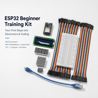 Kit Pemula ESP32, Papan Pengembangan ESP32, Kit Pembelajaran STEM Edukatif, Set Modul Sensor, Breadboard, Layar LCD, MicroPython