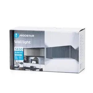 Applique da parete in metallo nero 12.5W, efficiente e moderno, ideale per l'illuminazione decorativa in case e uffici. - Product Image 3