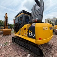 Mini-excavatrice compacte d'occasion Komatsu PC130 d'origine japonaise, excavatrice d'occasion avec pièces