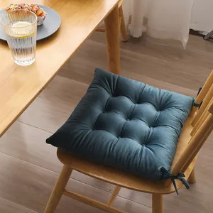 Koltuk minderleri, yumuşak pamuklu mutfak yemek sandalye yastıkları bağları ile yastık, koltuk minderleri yastıklar sandalye kanepe ev % 100% Polyester