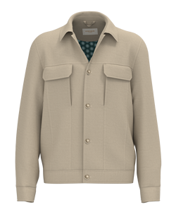 <span class=keywords><strong>Giacca</strong></span> <span class=keywords><strong>Camicia</strong></span> da Uomo in Misto Cotone Primavera-Estate, Cappotto Casual <span class=keywords><strong>Beige</strong></span> con Colletto e Bottoni - Product Image 1