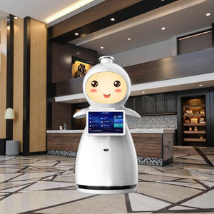 Robot d'accueil d'entreprise pour hall d'hôtel à haute efficacité avec écran tactile de 13,3 pouces, évitement d'obstacles autonome, automatique - Product Image 1