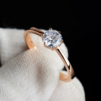 Mode Valentijnsdag Bruid Verloving Sieraden Verguld Roestvrij Staal Zirkoon Diamanten Trouwringen Voor Vrouwen