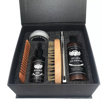 Nouveau design, kit de croissance de barbe à marque privée, kit d'huile pour la croissance des poils, kit de soin de la barbe pour hommes