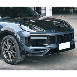 Modificación de Automóvil 2018-2023, Parachoques Delantero, Rejilla de Fibra de Carbono, Marco de Luces de Circulación Diurna para Cayenne Turbo - Product Image 4