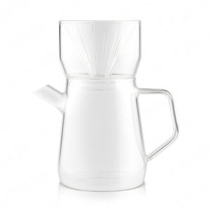Emode 600ml – Ensemble de cafetière à filtre <span class=keywords><strong>design</strong></span> européen avec <span class=keywords><strong>carafe</strong></span> en verre borosilicate, filtre réutilisable, portable pour usage en café - Product Image 1
