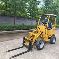 Cina Mini Wheel Loader dengan 4-in-1 Bucket 0.4/0.5/0.6/0.8/1 Ton kapasitas kecil listrik Backhoe Loader dengan garansi 1 tahun