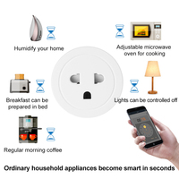 Interrupteur intelligent Wi-Fi avec prise britannique en ABS, 3800W, 433MHz, utilisation universelle pour la domotique et les appareils intelligents