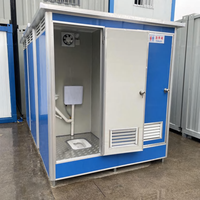 Toilettes mobiles d'extérieur de petite taille à montage rapide, toilettes temporaires modulaires portables avec fonction de lavage et de toilette