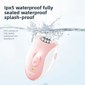 Depiladora Kemei KM-189B <span class=keywords><strong>para</strong></span> Mujer, Diseño Único, Carga Rápida, Resistente al Agua IPX5, Carga USB <span class=keywords><strong>para</strong></span> Uso Doméstico y en el Automóvil - Product Image 4