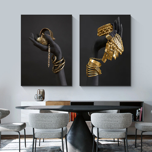 맞춤형 홈 호텔 객실 장식 블랙 여성 아트 프레임 벽 예술 아프리카 여성 아트 HD 프린트 그림 벽화 - Product Image 3