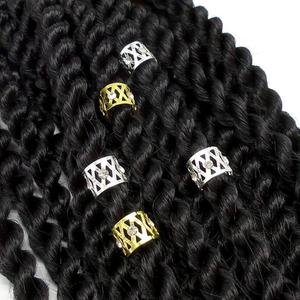 Verrous en aluminium doré et argenté, 50 pièces, perles dreadlock en métal, décoration de cheveux, perles de tresse, <span class=keywords><strong>bijoux</strong></span> - Product Image 6