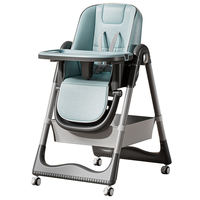 Chaise haute à bascule pour bébé, multifonctionnelle, pliable, réglable en hauteur, avec plateau pour l'alimentation du bébé