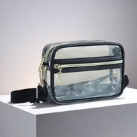 Sac à main transparent approuvé pour les stades, nouveau design été 2025, vente en gros, petit sac bandoulière en PVC pour femmes, pour concert