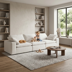 Offre Spéciale : Canapé Modulaire Compressé en Forme de L, Écologique, Confortable, Facile à Démonter, Idéal pour Salon, Appartement, Villa - Product Image 2