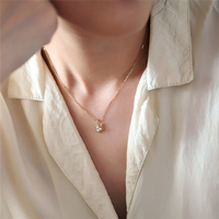 2025 plus récent S925 coquille perle minimaliste bijoux femmes géométrique collier à breloques