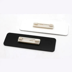 צלחת מותאמת אישית נירוסטה סיכת מתכת ריקה סובלימציה שם מגנט לחרוט תג שם תחריט - Product Image 4