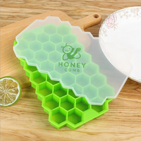 Moule à glaçons et bac à glaçons en silicone alvéolé réutilisable, facile à démouler, compatible congélateur, pour crème glacée maison - Vente chaude