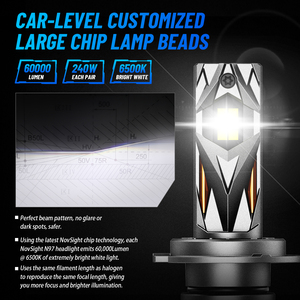 Fari LED Novsight N97 240W 60000LM Canbus 12V IP68 Impermeabili Universali per <span class=keywords><strong>Audi</strong></span> A4/A1/A8 Alta Qualità Auto - Product Image 3
