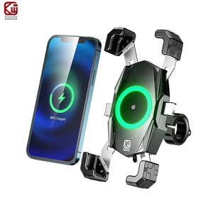 Support de téléphone pour moto Kewig, charge rapide sans fil Qi15W+PD20W, verrouillage à un clic, étanche IP66, rotation à 360° pour la conduite - Product Image 1
