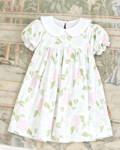 Vestido de Verano para Niña GSD3171, Diseño Personalizado con Estampado de Rosas Rosadas, Manga Corta, Venta al por Mayor - Product Image 1