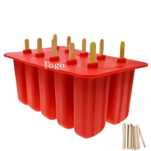 Juego de moldes para Polos de hielo reutilizables, 10 moldes para Polos de hielo seguros y duraderos, DIY, sin BPA