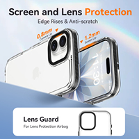 Coque de téléphone portable transparente antichoc personnalisée de haute qualité avec cadre d'objectif métallique anti-rayures pour iPhone 17 – Vente en gros