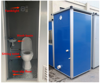 Toilettes portables faciles à déplacer, salles de bain modernes et écologiques pour l'extérieur, toilettes mobiles, remorque de toilettes de luxe avec douche