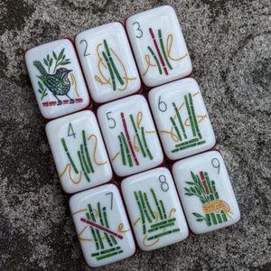 Tuiles de Mahjong Américaines à Coins Arrondis pour Enfants, Design Gravé 7 Couches, Thème « Marche avec moi » - Product Image 2