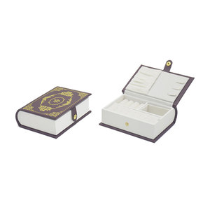 Manufacturer's customized book-shaped PU leather ring necklace bracelet jewelry jewelry storage box