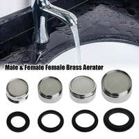 Adaptateur de robinet de cuisine et de salle de bain avec aérateur de robinet à économie d'eau à filetage fin NPT femelle 22 mm
