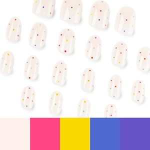 <span class=keywords><strong>Faux</strong></span> <span class=keywords><strong>ongles</strong></span> à presser à pois colorés, courts, prêts à poser, <span class=keywords><strong>pour</strong></span> un nail art fini et prêt à porter - Product Image 4