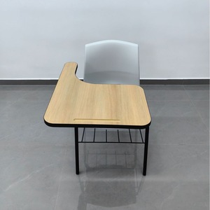 Student Desk And Chair With <b>Net</b> Basket Wood Top Metal Frame School Furniture Minimalist Design Durable For Classroom Use - Product Image 1