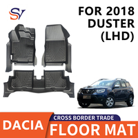Nouveaux tapis de sol antidérapants 3 pièces sur mesure en TPE 5D pour Renault Duster 2018 LHD
