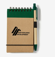 Carnet de notes écologique personnalisé avec stylos à bille, ensemble cadeau promotionnel, vente en gros