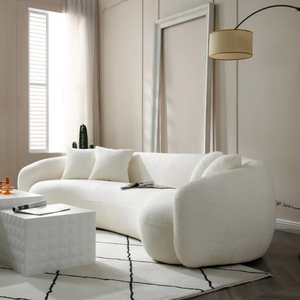 ชุดโซฟาพักผ่อนทรงครึ่งวงกลมหุ้มกำมะหยี่ห้าที่นั่ง ดีไซน์ทันสมัย เหมาะสำหรับอพาร์ทเมนต์ โรงแรม วิลล่า และห้องนั่งเล่น - Product Image 1