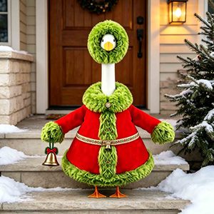Tenue d'hiver de Noël pour animaux de compagnie, costume de canard de 23 pouces, vêtements pour figurines de cygne d'extérieur, décorations et vêtements pour canards de porche - Product Image 5