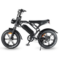 Vélo électrique tout-terrain rétro vintage à suspension intégrale 1000W Power V20, vélo électrique à pneus gras, enduro 50 km/h, vélo gras