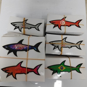 Nicro Wholesale Fashionable DIY Paul Shark Design 3D Waterproof Sticker Printing Label for Luggage Phones Promotional Stickers